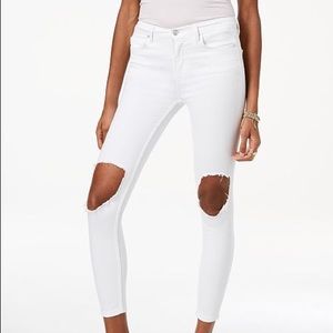Free People busted knee skinny jean, white, 27